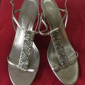 Ann Taylor silver sandals 9.5